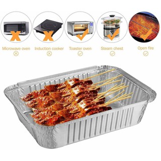 30pcs 570ml Disposable BBQ Drip Pan Tray Aluminum Foil Tin Liners for Grease Catch Pans Replacement (2)