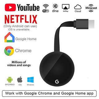 [For Android & IOS]4K Anycast Miracast AirPlay Wireless HDMI TV Stick,2.4GHz&5GHz Wifi Display for chromecast3 for google home for netflix