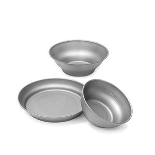 Naturehike Titanium Dish Bowl Plate Outdoor Picnic Bbq Tableware Pure