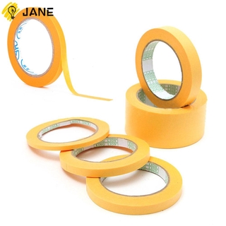 JANE 1PC 50M NEW Masking Tape Rolls Car Sticker Adhesive Painting Paper General Purpose Painter Decor DIY Craft Yellow