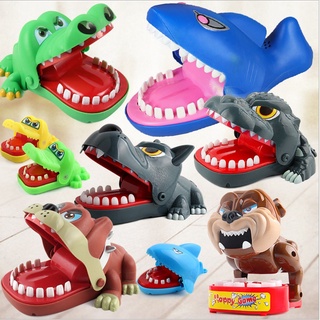 【Ready Stock】◑✹Small Shark Animal Bite Finger Toy Key Pendant Game Trick Toy Anti-stress Gifts