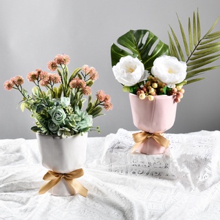 Nordic Aesthetic Modern Ceramic Flower Vase - Vivamicasa