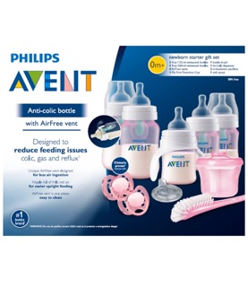 Authentic ** Philips Avent Classic AIRVENT Infant starter Gift Set (4)