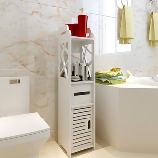 Toilet Storage Cabinet Bathroom Waterproof Shelf (1)