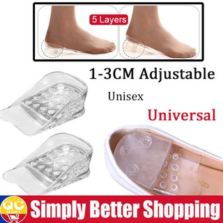 Shoes Cushion Transparent Silicone Inner Heightening Shoe Pad 5 Layers Insoles and Cushions