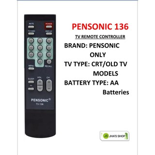 tv remote remote control smart tv PENSONIC TV REMOTE CONTROLLER FOR CRT TV