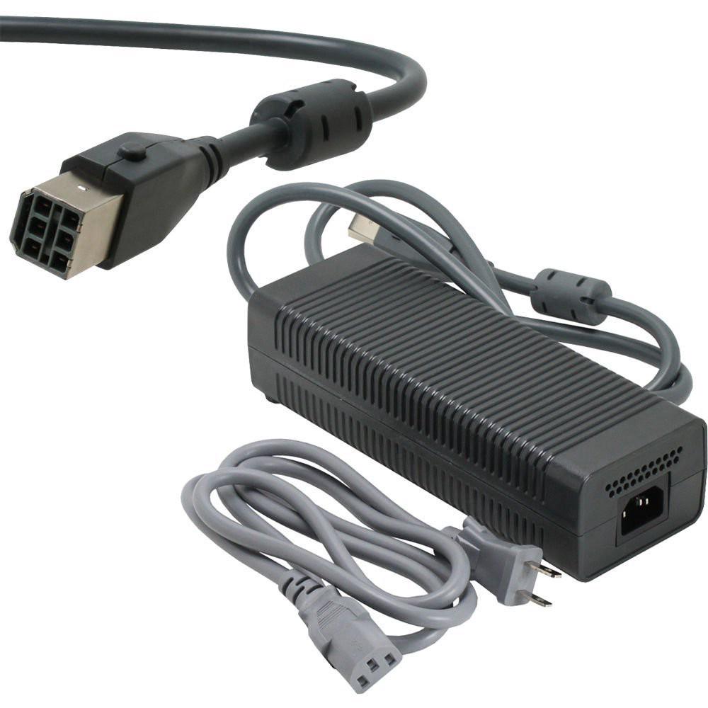 Xbox 360 Power Supply AC Adapter Brick + Charger plug Replacement Kit for Xbox 360 150W/175W Console