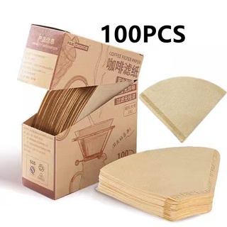 100pcs Coffee Paper Filter for Coffee Hand-poured Coffee Filter Drip 2-4 Cup New