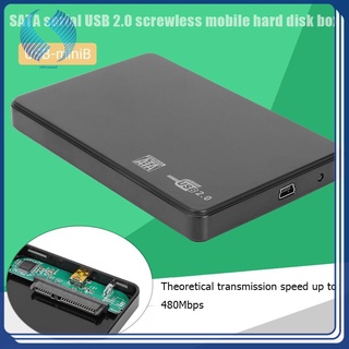 【Ready Stock】♀✹2.5 inch Hard Disk Enclosure SATA USB2.0 External Hard Drive SSD Case for PC