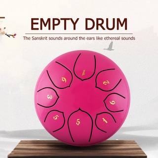 Tongue Drum 6 Inch Steel Tongue Drum Set 8 Tune Hand Drum Pad Ethereal Drum Sanskrit Drum Musical In