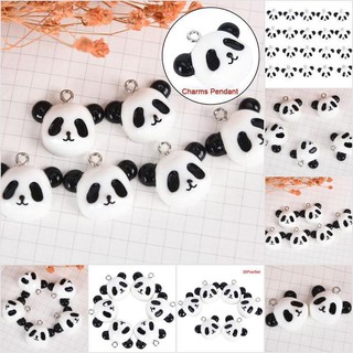 FCPH 20Pcs/Set Resin Panda Charms Pendant Jewelry Findings DIY Making Craft Gift joie