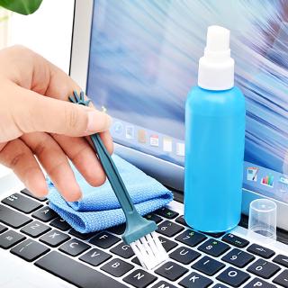 3 in 1 Screen Cleaning Cleaner Kit For Laptops Tablet TV LCD Monitor Keyboard Household With Brush Microfiber Cloth Travel Multifunction Set