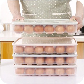 24 Grid Egg Box Refrigerator Fresh Keeping Box Portable Picnic Egg Storage Box Plastic Egg Box Tray (8)