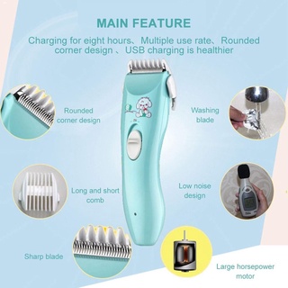 Men's Care❁☂♘Baby Cartoon razor Hair Clipper Mute Razor With Professional Baby Hair Care Tool 1-12 y
