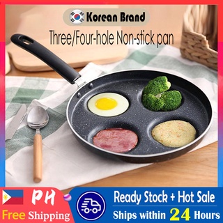 3/4 Hole Frying Pot Thickened Omelet Pan Non-stick Egg Pancake Steak Pan Cooking for Gas Stove In