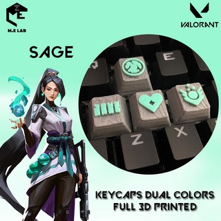 Valorant Keycaps Sage Dual Color Set