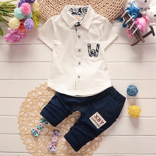 Summer Baby Boys Cotton T-shirt + Pants 6-24Months