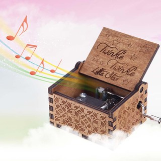 Retro Wooden Music Box Decoration Gifts
