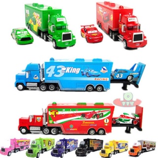 ✾❣﹍Disney Pixar Cars Toys Lightning McQueen Jackson Storm Mack Uncle Truck 1:55 Diecast Model Car Fo