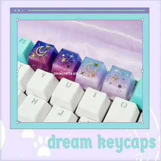 ☆Dream☆ Handmade Resin Artisan Keycaps for Mechanical Keyboard CherryMx Gateron Switch (1)