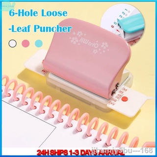 Stationery◕□NEW 6 Hole Puncher Handheld Metal Punchers for A4 A5 B5 Notebook Scrapbook