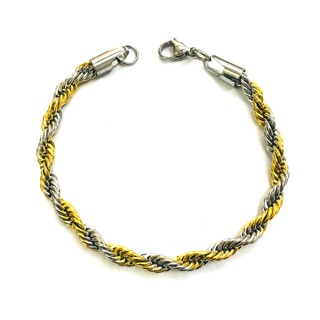 Stainless Twotone Bracelet For Adult 20cm