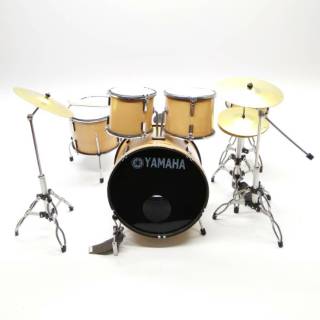 Light Brown Yamaha Stainless Steel Brass Drum Set Miniature for Decoraton