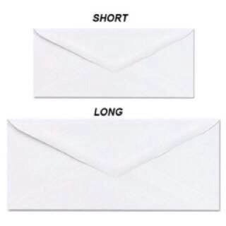 COD WHITE MAIL ENVELOPE (LONG/SHORT)50PCS IN ONE PACK