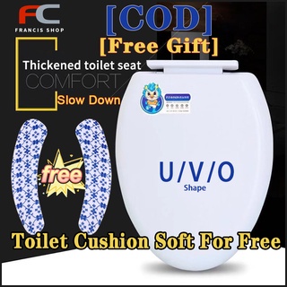 【Free Gift】ph FC Slow-Close U/V/O Type Toilet Seat Lid Cover Set High Quality Bathroom Toilet seats
