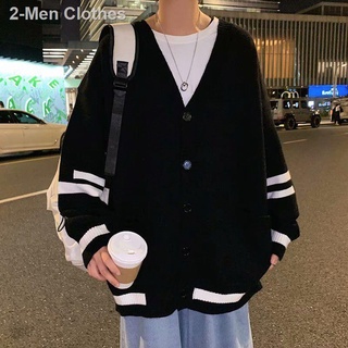ஐAutumn knitted cardigan men s trendy handsome sweater ins Hong Kong style loose jacket spring and a (7)