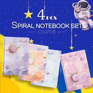 Cute Spiral Notebook Set A5 Cake Notepad School & Office Supplies Stationery Girl Notebooks (1)