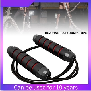 Skipping Rope Tangle-Free with Ball Bearings Rapid Speed jumping Jump Rope Cable and Memory Foam