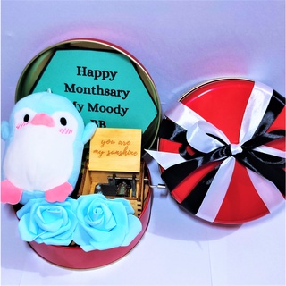 Mr. Penguin Cute Kawaii Plushie Music Box Surprise Birthday Monthsary Anniversary Giftbox