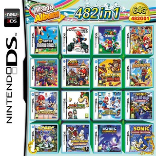 【Hot Sales】Nintendo 208in1 Games Game Cartridge Multicart for Nintendo DS NDS NDSL NDSI New 2DS 3DS New 3DS