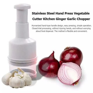 【LS】Multi-function Manual Onion Chopper Garlic Crusher Pressing Food Cutter Vegetable Slicer Peeler (2)