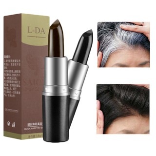 Black Brown One-Time Hair dye Instant Gray Root Coverage Hair Color Modify Cream Stick Cover Up Disposable Hair Dye Pen White Hair Conditioner Pen Hair dressing Pen /Portable Use at any time One-Time Temporary Hair Color Wax Instant Washable Hair Dye