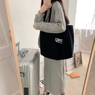 Canvas Bag Large Capacity Shoulder Bag 2021 New Korean Female Student Net Red Simple Handbag Travel Shopping Bag (3)