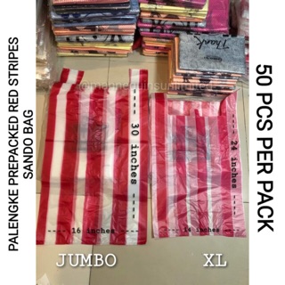 COD 50pcs SANDO BAG Palengke Grocery Ukay Prepacked Makapal Printed Plastic Bag (1)