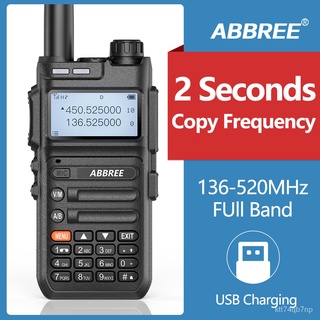 ABBREE AR-F5 Automatic Wireless Copy Frequency Walkie Talkie Station Full Band 136-520MHz USB Chargi
