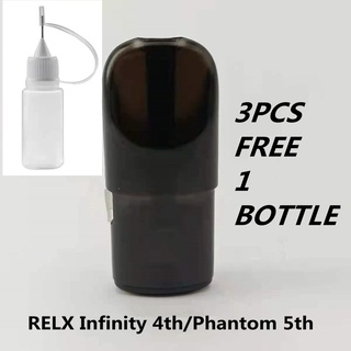Ready Stock RELX Infinity 4th / RELX Phantom Refill Pod Refillable Empty Cartridge Pods FREE BOTTLE