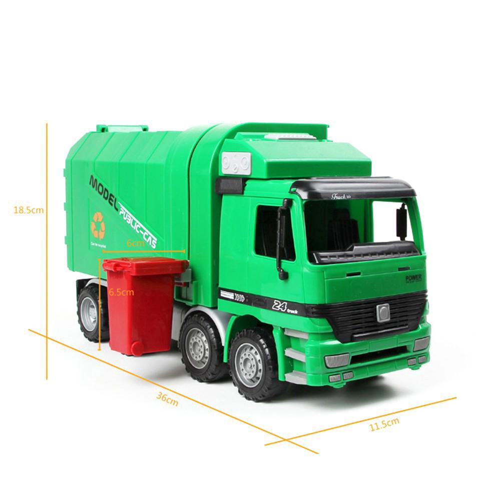 Loading Garbage Truck Can Be Lifted With 3 Rubbish Bin Toy (3)