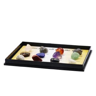 12 Stones Natural Gemstone Polished Healing Crystal Stone Collection Kit Se U5E4