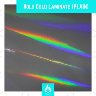 LEIO 5 x Holographic (HOLO) Cold Laminate / Laminating Film / Photo Top - Plain Rainbow - A4 Sheets