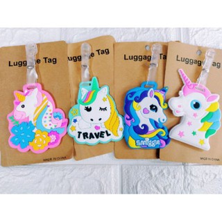 unicorn luggage tag bag tag