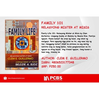 PCBS Family Life 101 - Relasyong Mister at Misis by Clem E. Guillermo (8.4 x 5.5 x 0.5 inches)