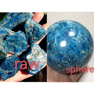 Crystal Blue apatite Raw stone#sphere#ball