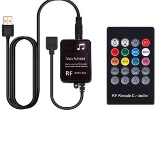 5V USB LED Strip RGB 5050Fairy Light Audio Remote Controller (5)