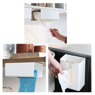 Tissue box Wall Mount Tissue Holder Adhesive Punch-freeTissue Box for Bathroom and Kitchen (6)