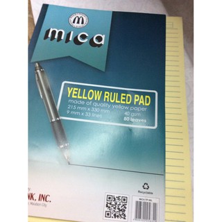 yellow pad mica long 1pad only 40gsm 80leaves