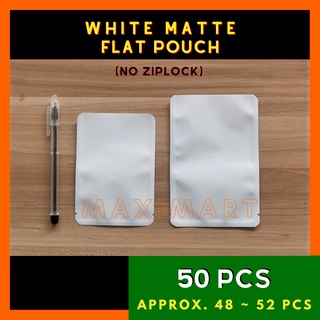 50 pcs White Matte Flat Pouch Aluminum Foil Coffee Drip Bag Single Packaging Dripper Filter Bags